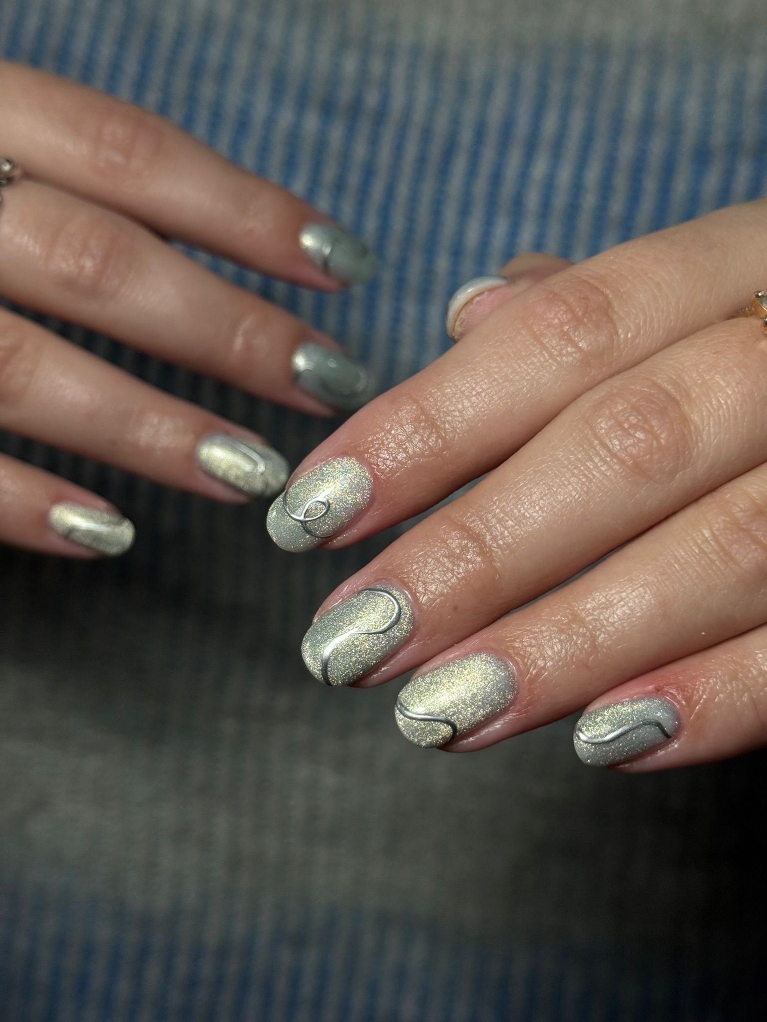 Pose gel chablon S + Nail art
